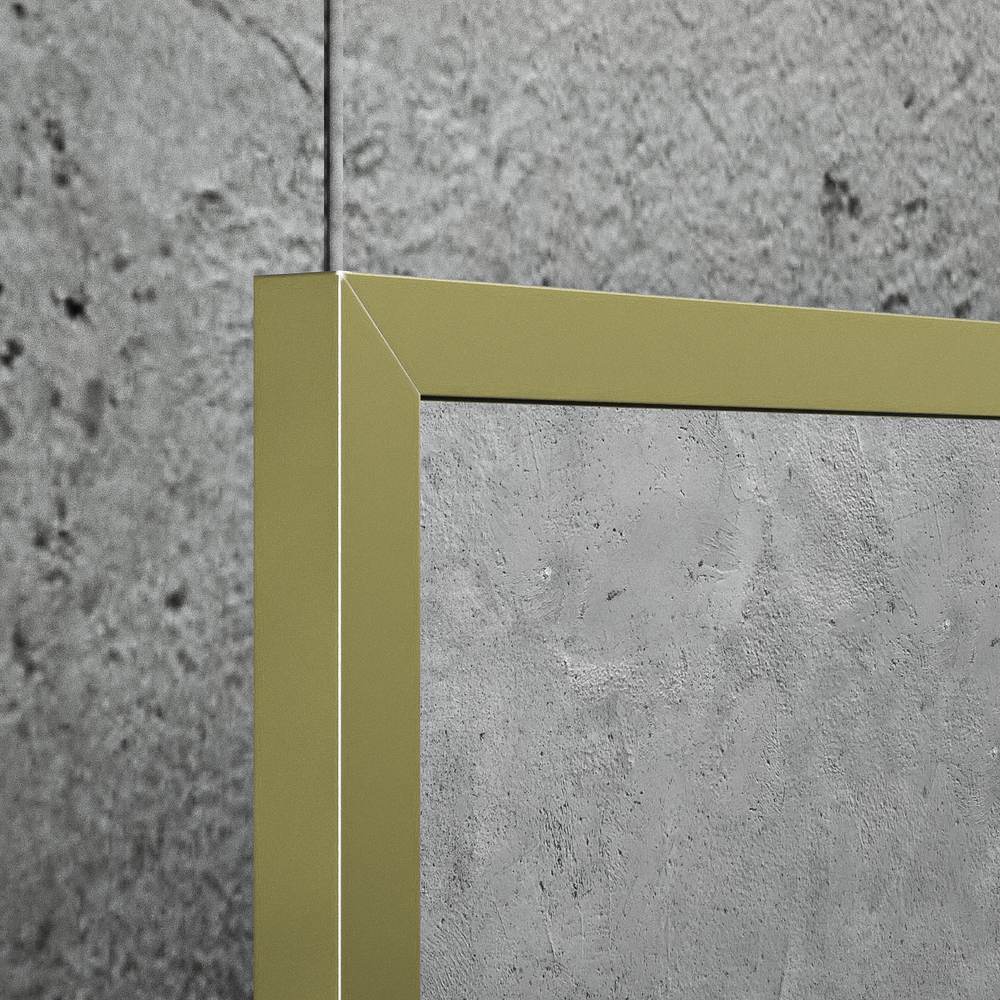 Espelho de casa de banho ALUMINIUM moldura dourada com luz LED ambiente – imagem 2