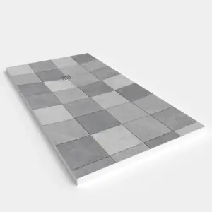 Base de duche em resina com textura de ardósia. Efeito hidráulico CUADRATE - antiderrapante STONE 3D moderno – imagem 2