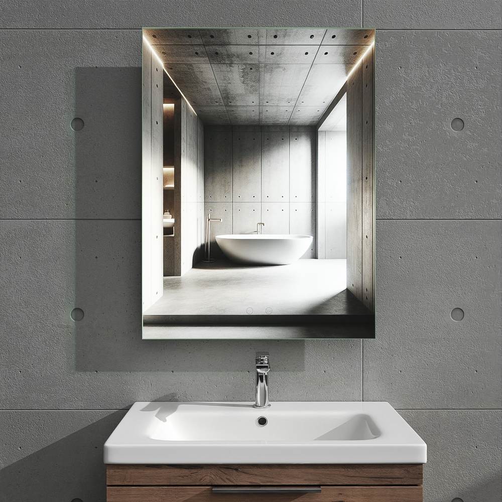 Espelho de casa de banho KAYRA retangular com luz LED ambiente – imagem 4