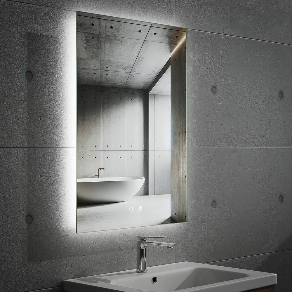 Espelho de casa de banho KAYRA retangular com luz LED ambiente – imagem 2