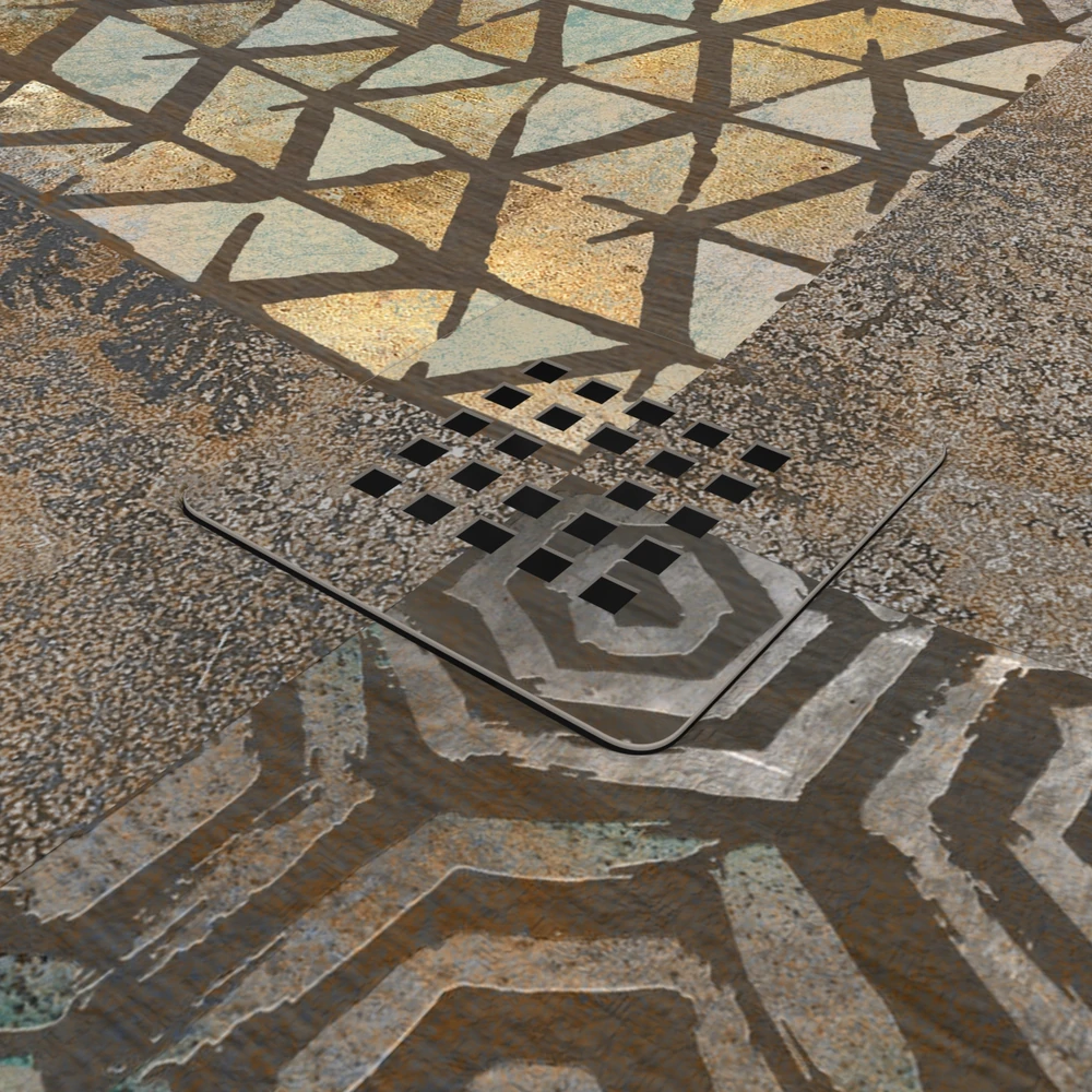 Base de duche em resina com textura de ardósia. Efeito hidráulico MIRIAM - antiderrapante STONE 3D moderno – imagem 3