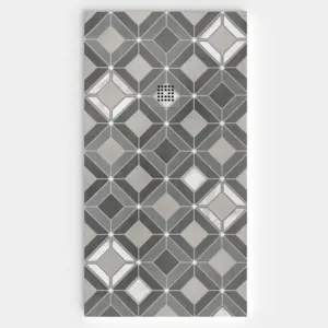 Base de duche em resina com textura de ardósia. Efeito hidráulico MOSAIKA - antiderrapante STONE 3D moderno – imagem 1