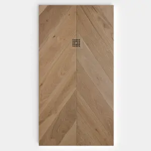 Base de duche em resina com efeito madeira NORDIC PLANK, textura de ardósia - antiderrapante STONE 3D moderno – imagem 1