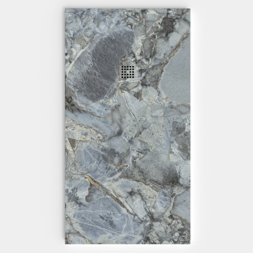 Base de duche em resina com textura de ardósia. Efeito mármore PORTUS - antiderrapante STONE 3D moderno – imagem 1