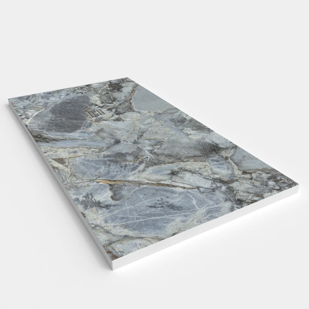Base de duche em resina com textura de ardósia. Efeito mármore PORTUS - antiderrapante STONE 3D moderno – imagem 2