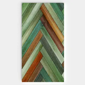 Base de duche em resina com efeito madeira SELVA NATURAL, textura de ardósia - antiderrapante STONE 3D moderno – imagem 1