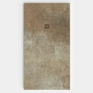 Base de duche em resina com textura de ardósia. Efeito mármore STEROID - antiderrapante STONE 3D moderno – imagem 1