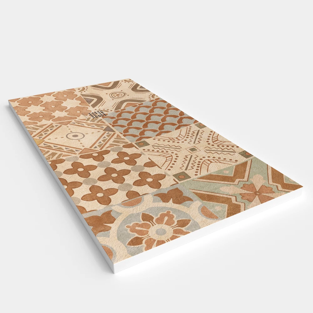 Base de duche em resina com textura de ardósia. Efeito hidráulico VINTESSA - antiderrapante STONE 3D moderno – imagem 2