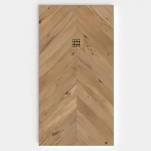Base de duche em resina com efeito madeira WILD OAK, textura de ardósia - antiderrapante STONE 3D moderno – imagem 1