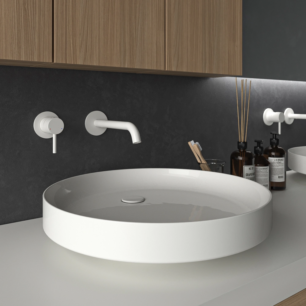 Móvel de casa de banho suspenso TESIS 4 gavetas NOGUEIRA BOHEME com tampo SOLID SURFACE – imagem 3
