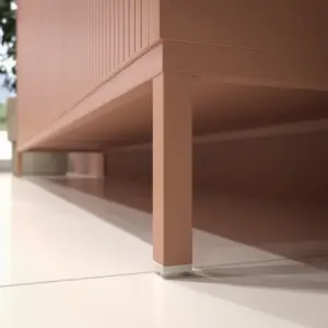 Móvel de casa de banho BLANCA com pés 5 portas acabamento VERMELHO BEGE – imagem 2