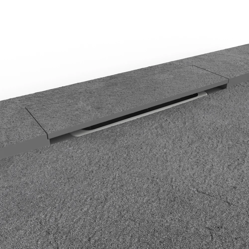 Base de duche PLASTER 3D efeito cimento chalk – detalhe