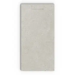 Base de duche PLASTER 3D efeito cimento dark – vista frontal
