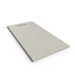 Base de duche PLASTER 3D efeito cimento dark – perspetiva