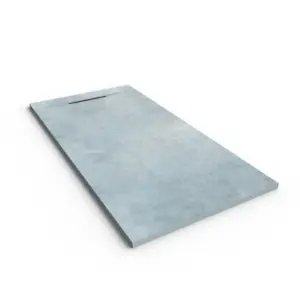 Base de duche PLASTER 3D efeito cimento pearl – perspetiva