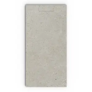 Base de duche PLASTER 3D efeito cimento warm – vista frontal