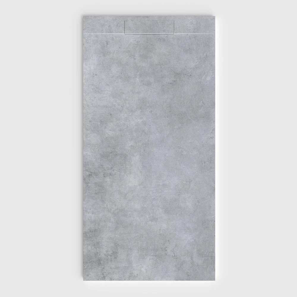 Base de duche PLASTER 3D efeito cimento CEMARO – vista frontal
