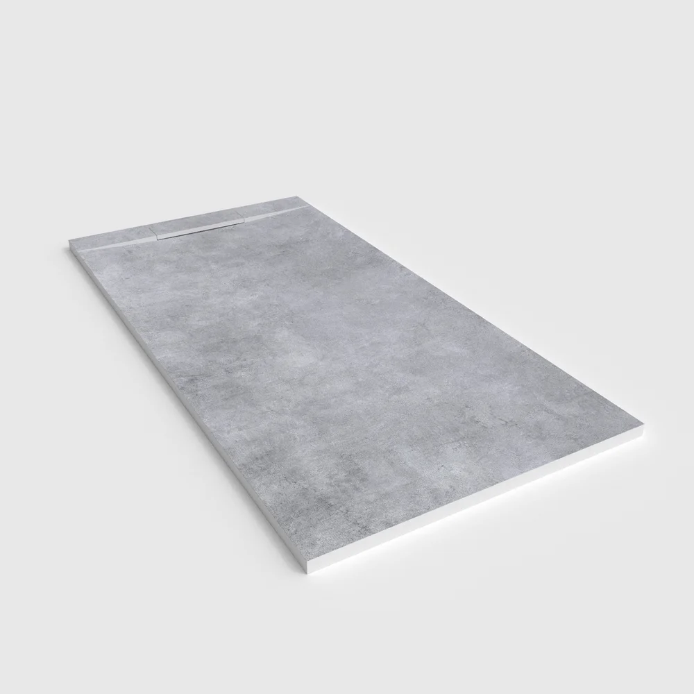 Base de duche PLASTER 3D efeito cimento CEMARO – perspetiva
