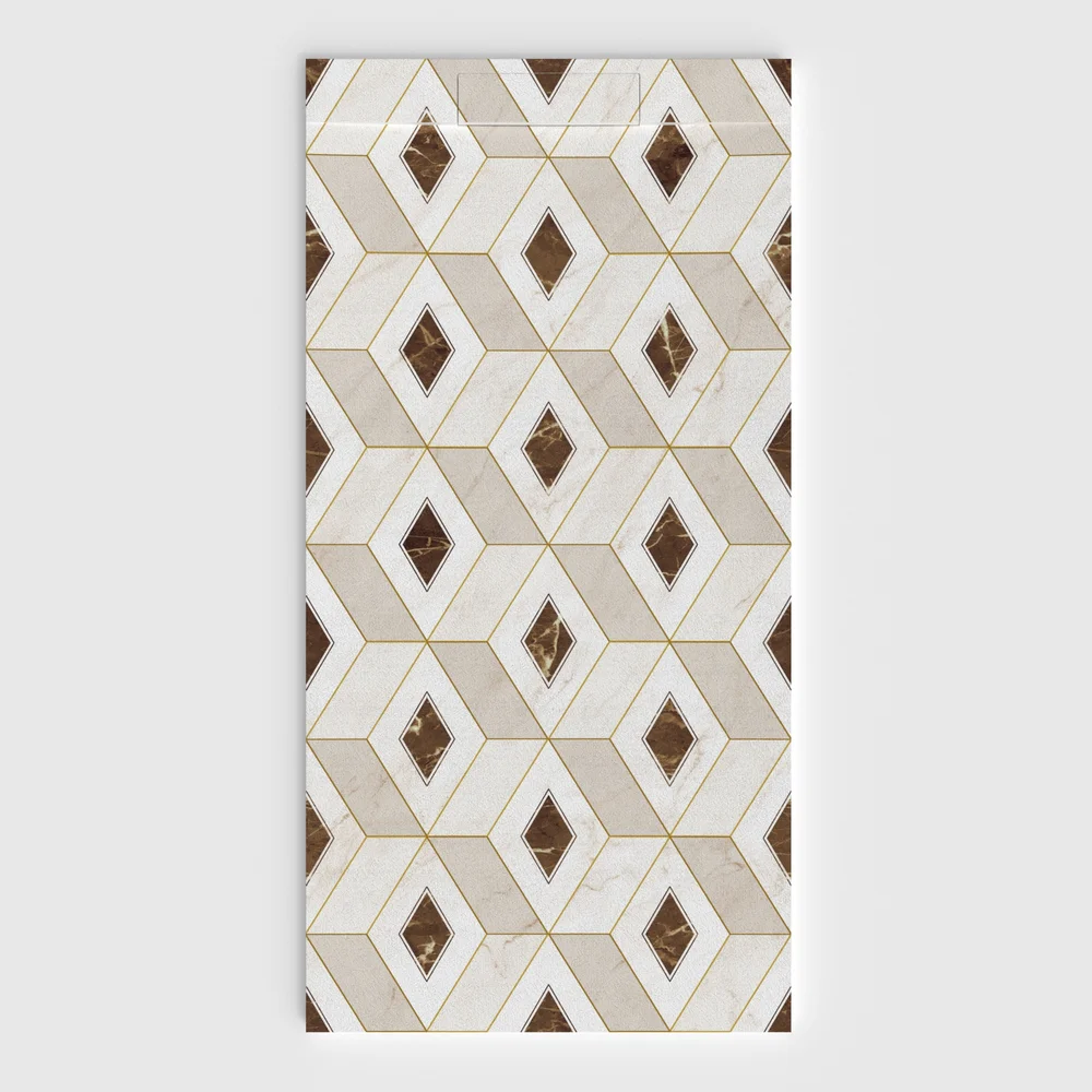 Base de duche PLASTER 3D efeito hidraulico DEVOCA – vista frontal