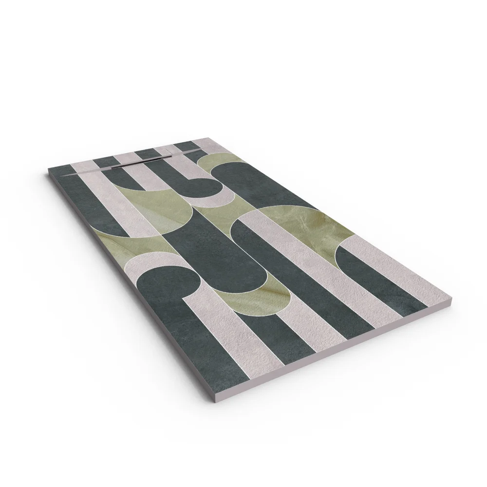 Base de duche PLASTER 3D efeito hidraulico HAZE – perspetiva