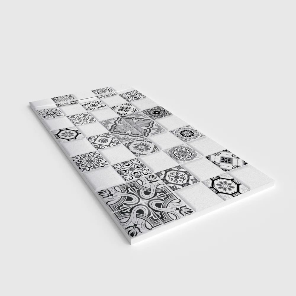 Base de duche PLASTER 3D efeito hidraulico LUMIRA – perspetiva