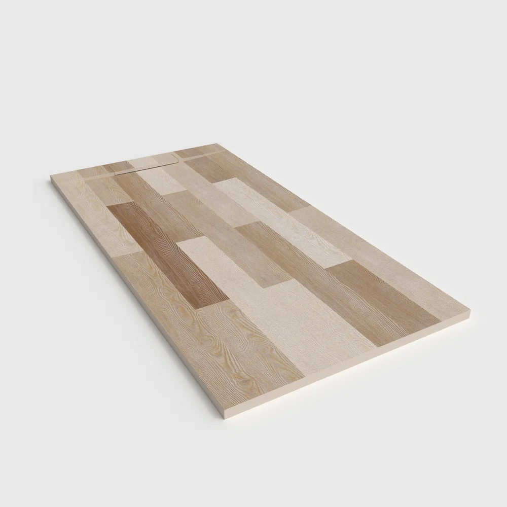 Base de duche PLASTER 3D efeito madeira ABARYON – perspetiva