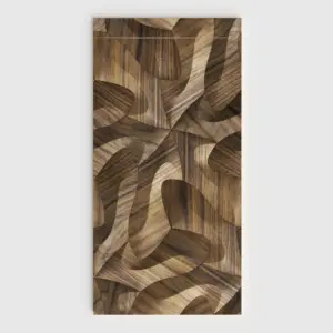Base de duche PLASTER 3D efeito madeira AMELVA – vista frontal