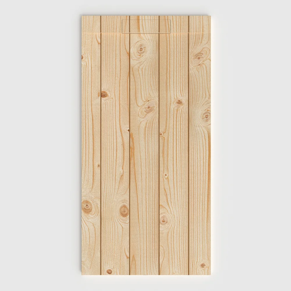 Base de duche PLASTER 3D efeito madeira AROMYSA – vista frontal