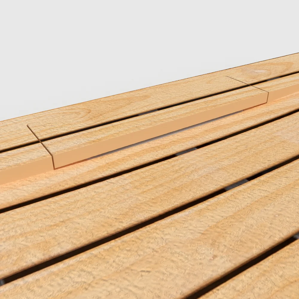Base de duche PLASTER 3D efeito madeira AROVEN – detalhe
