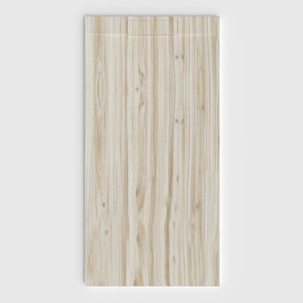 Base de duche PLASTER 3D efeito madeira ORKAM – vista frontal