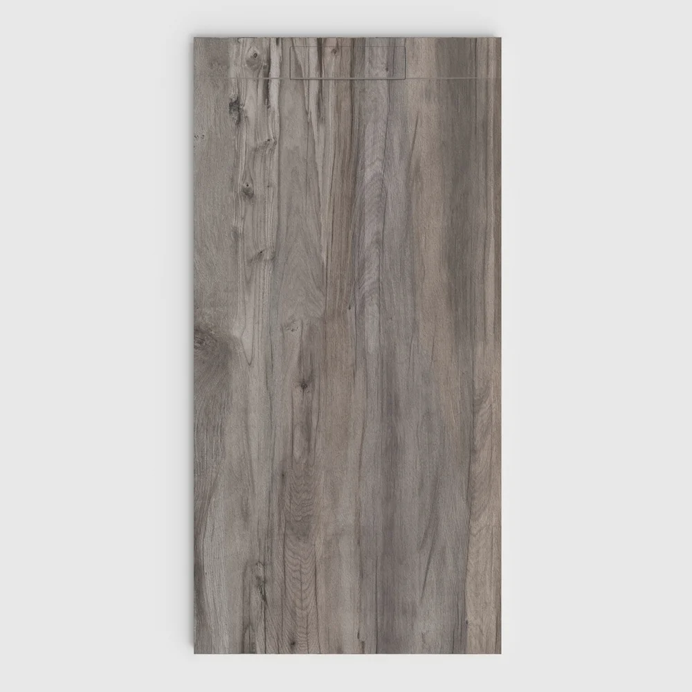 Base de duche PLASTER 3D efeito madeira OSKENA – vista frontal