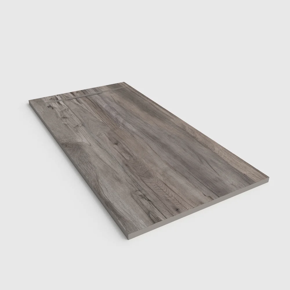 Base de duche PLASTER 3D efeito madeira OSKENA – perspetiva