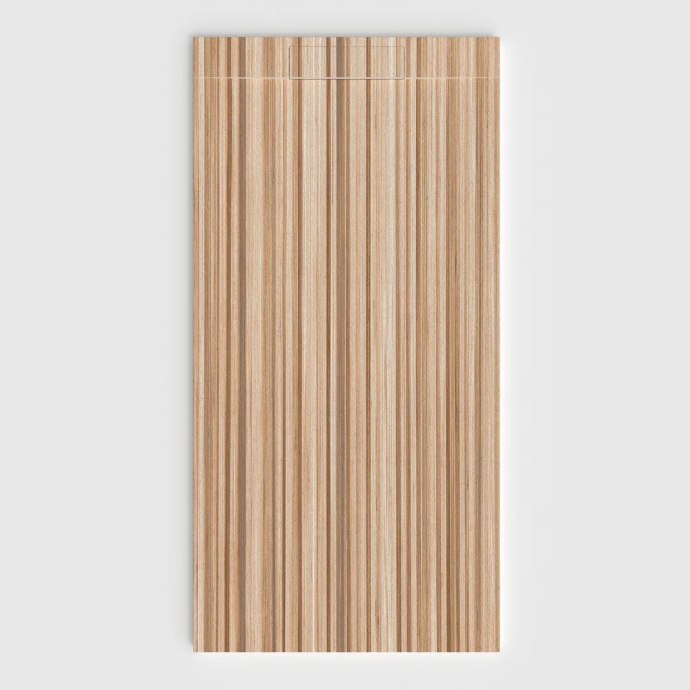 Base de duche PLASTER 3D efeito madeira TEBARO – vista frontal