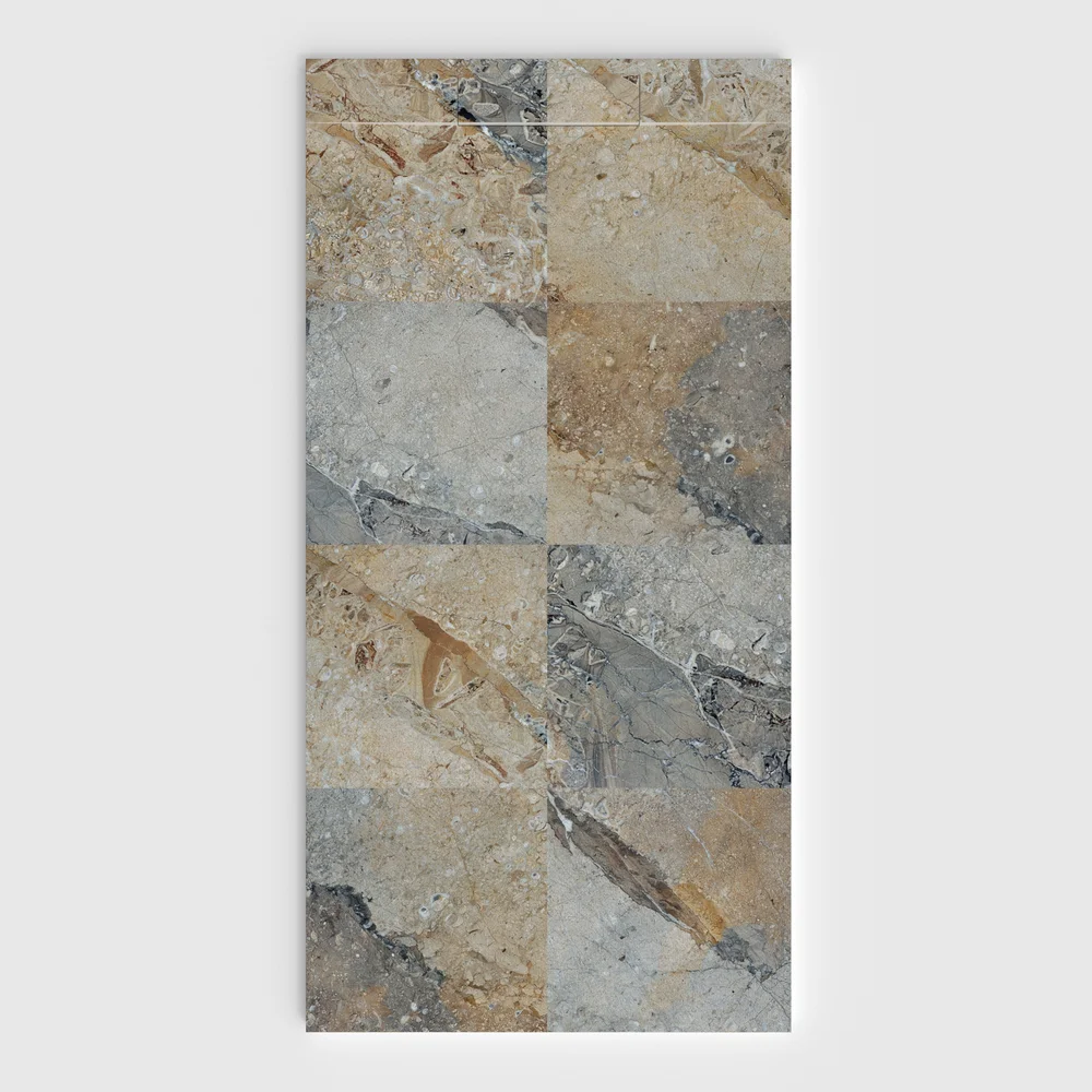 Base de duche PLASTER 3D efeito mármore FIORAXIA – vista frontal