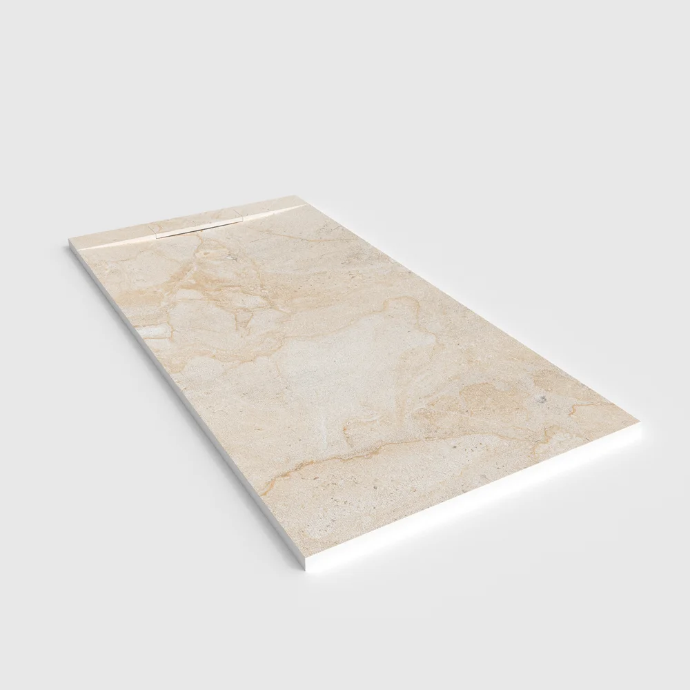 Base de duche PLASTER 3D efeito mármore MONTISERA – perspetiva