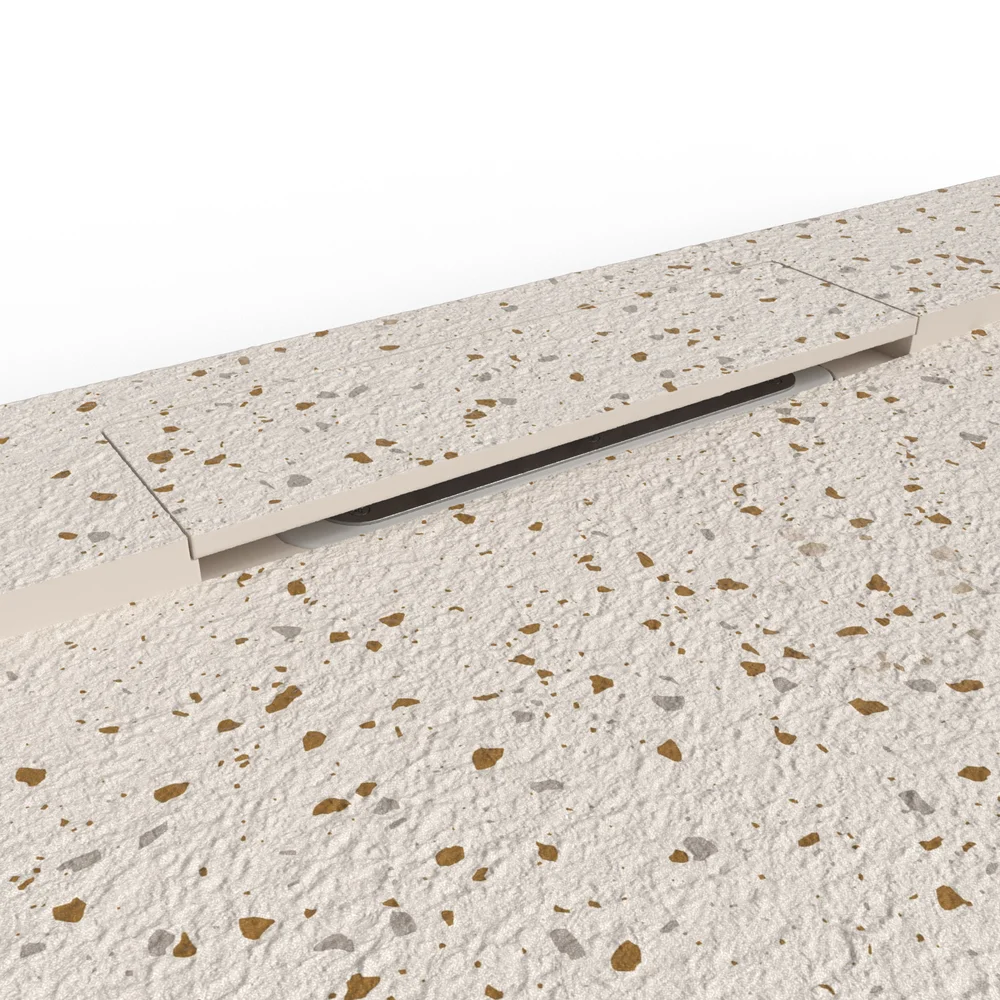 Base de duche PLASTER 3D efeito terrazo BLEND – detalhe