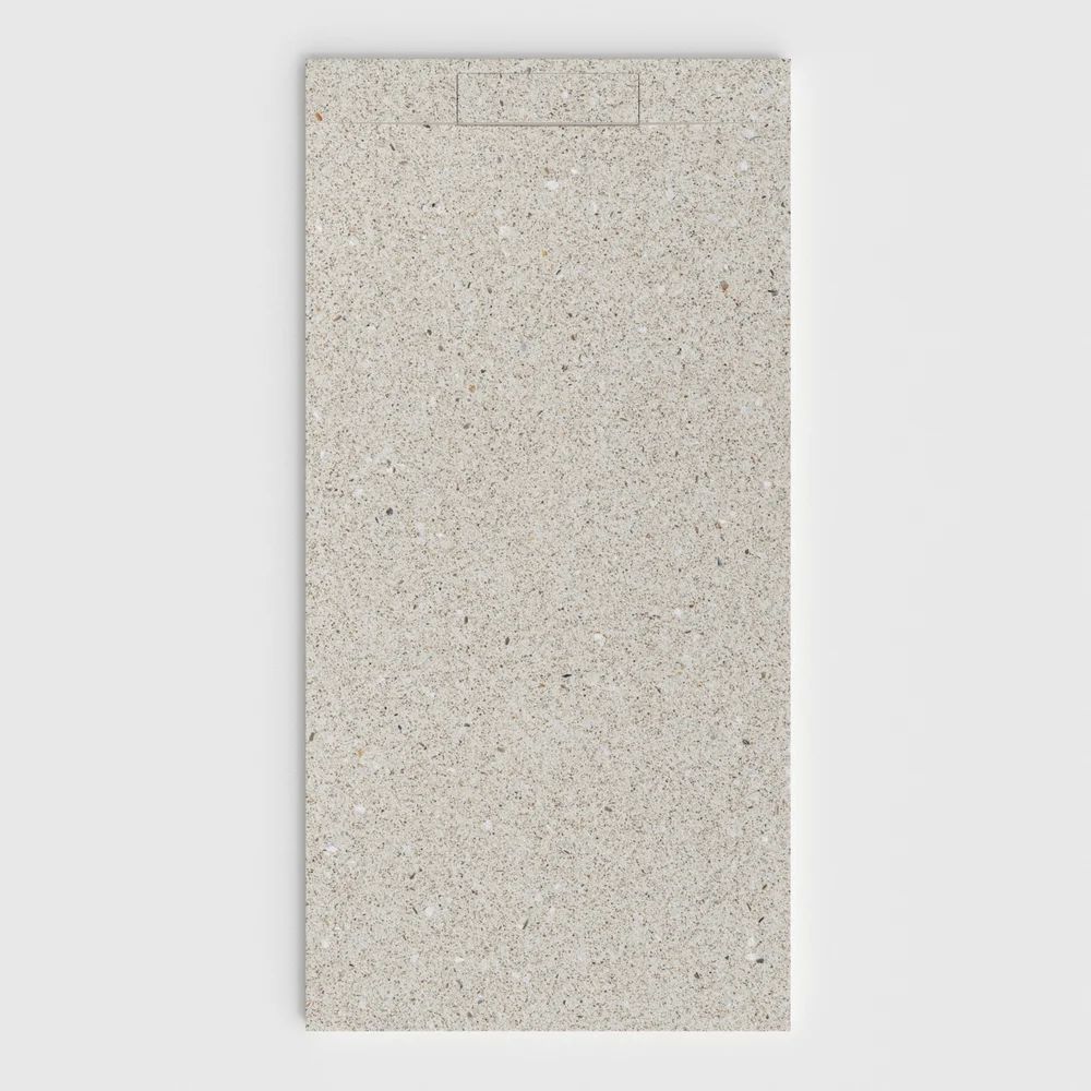 Base de duche PLASTER 3D efeito terrazo CONCRETE – vista frontal