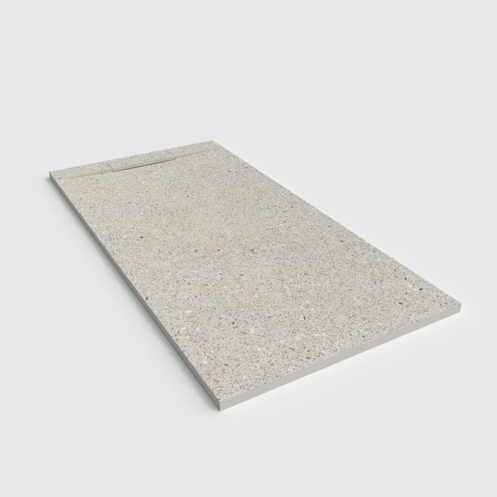 Base de duche PLASTER 3D efeito terrazo CONCRETE – perspetiva