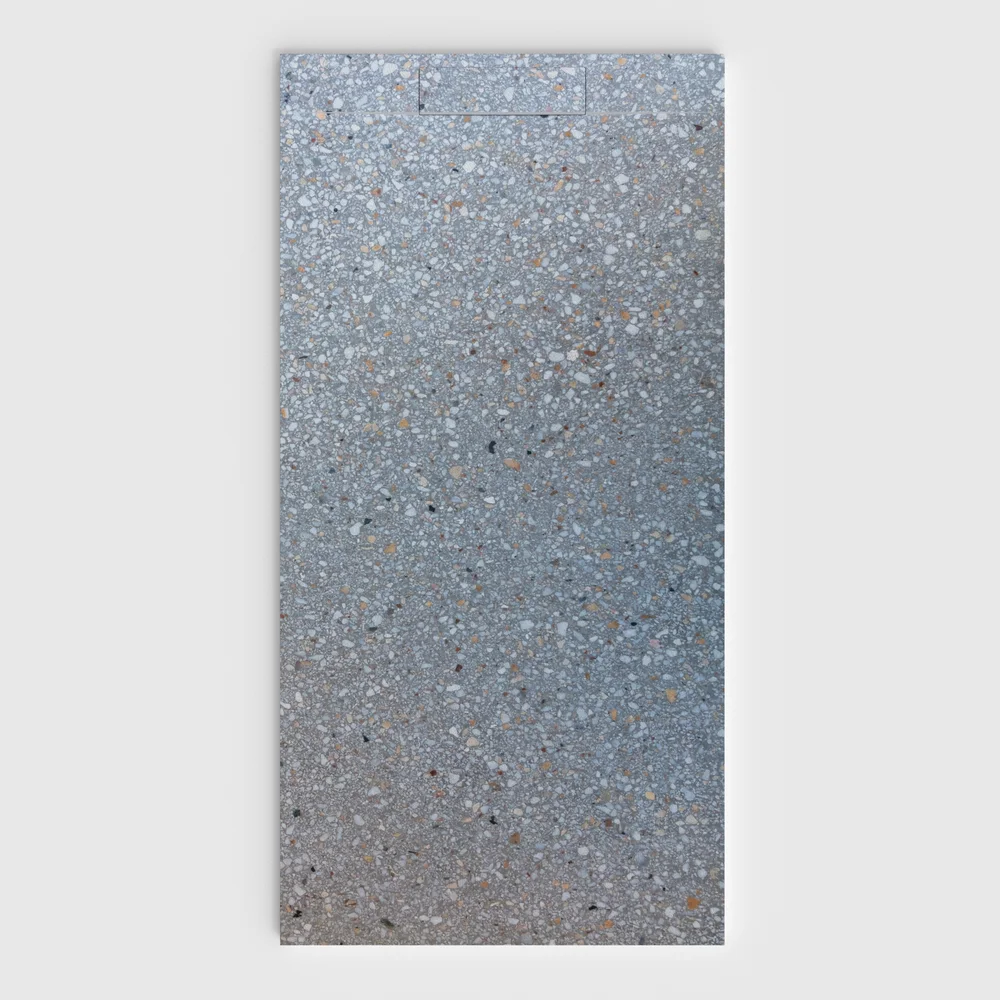 Base de duche PLASTER 3D efeito terrazo DECOFRACTA – vista frontal