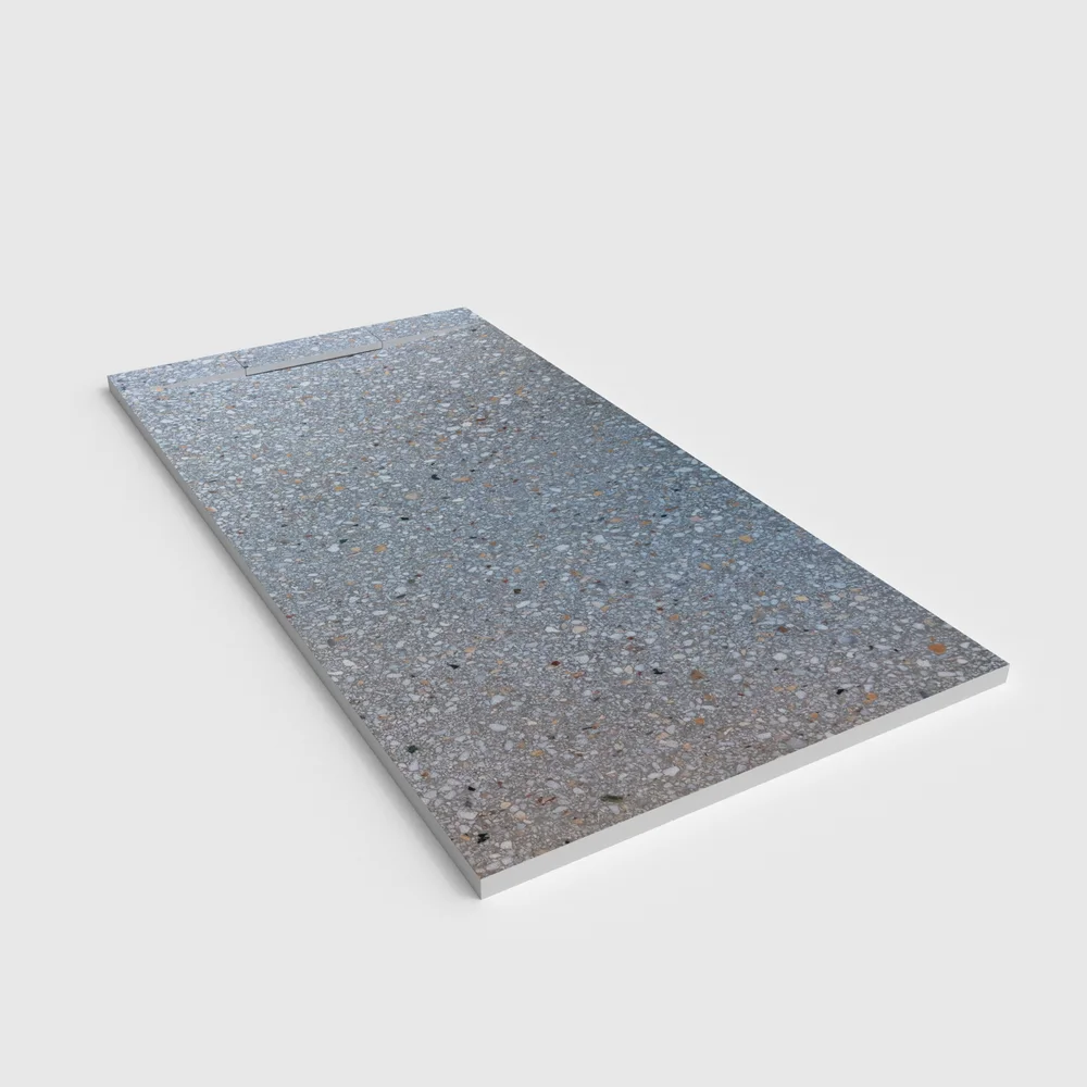 Base de duche PLASTER 3D efeito terrazo DECOFRACTA – perspetiva
