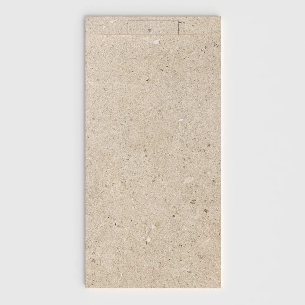 Base de duche PLASTER 3D efeito terrazo LOTUM – vista frontal