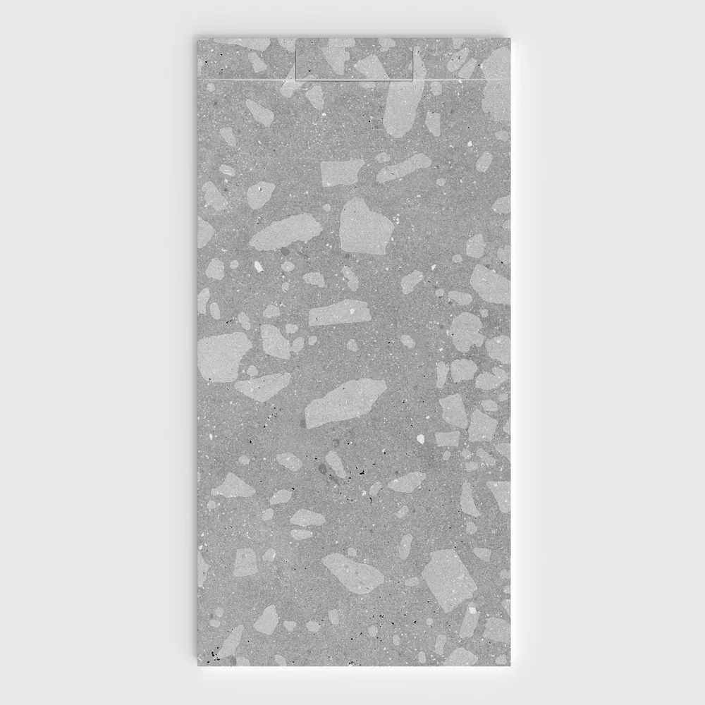 Base de duche PLASTER 3D efeito terrazo PASTELLARO – vista frontal