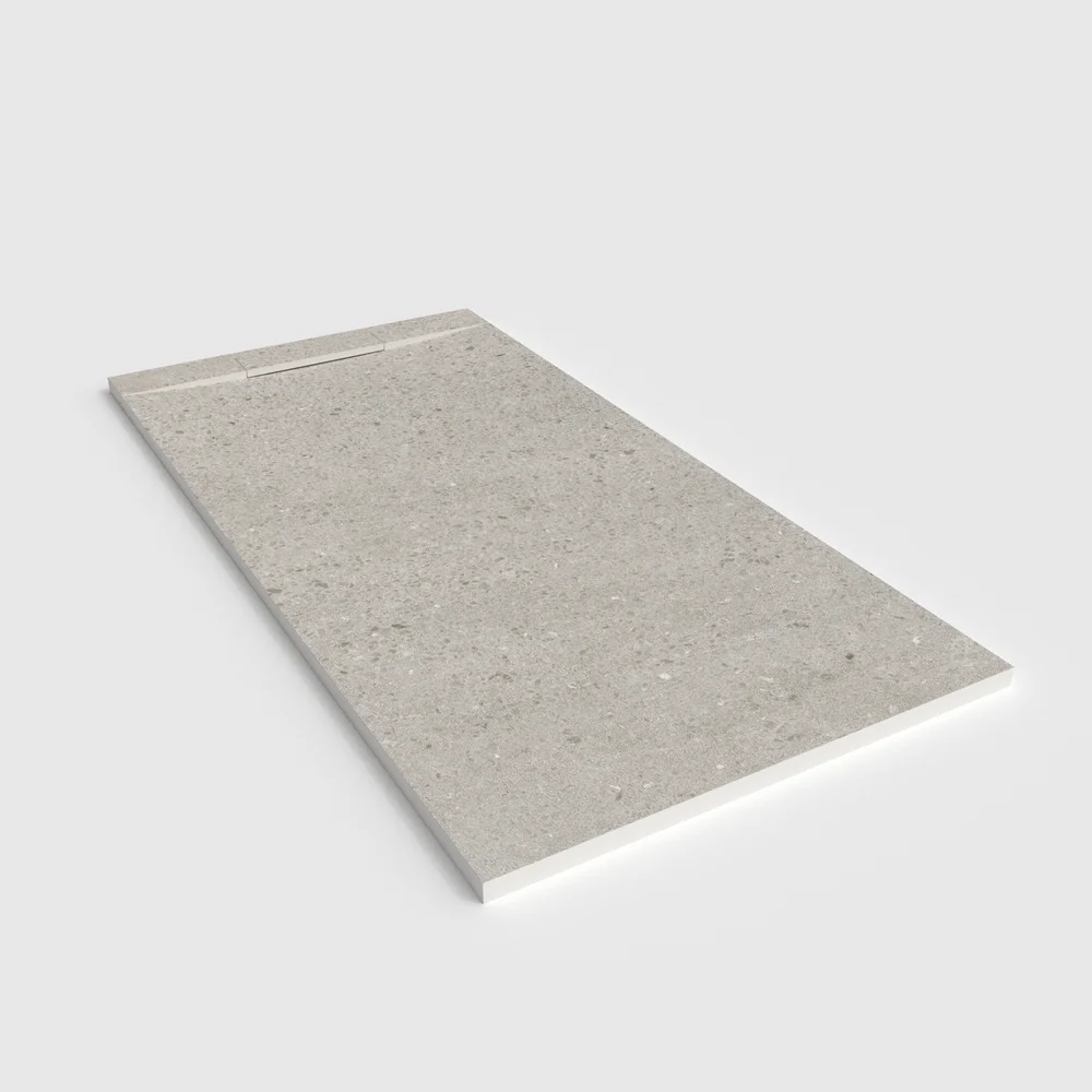 Base de duche PLASTER 3D efeito terrazo ZELLORATO – perspetiva